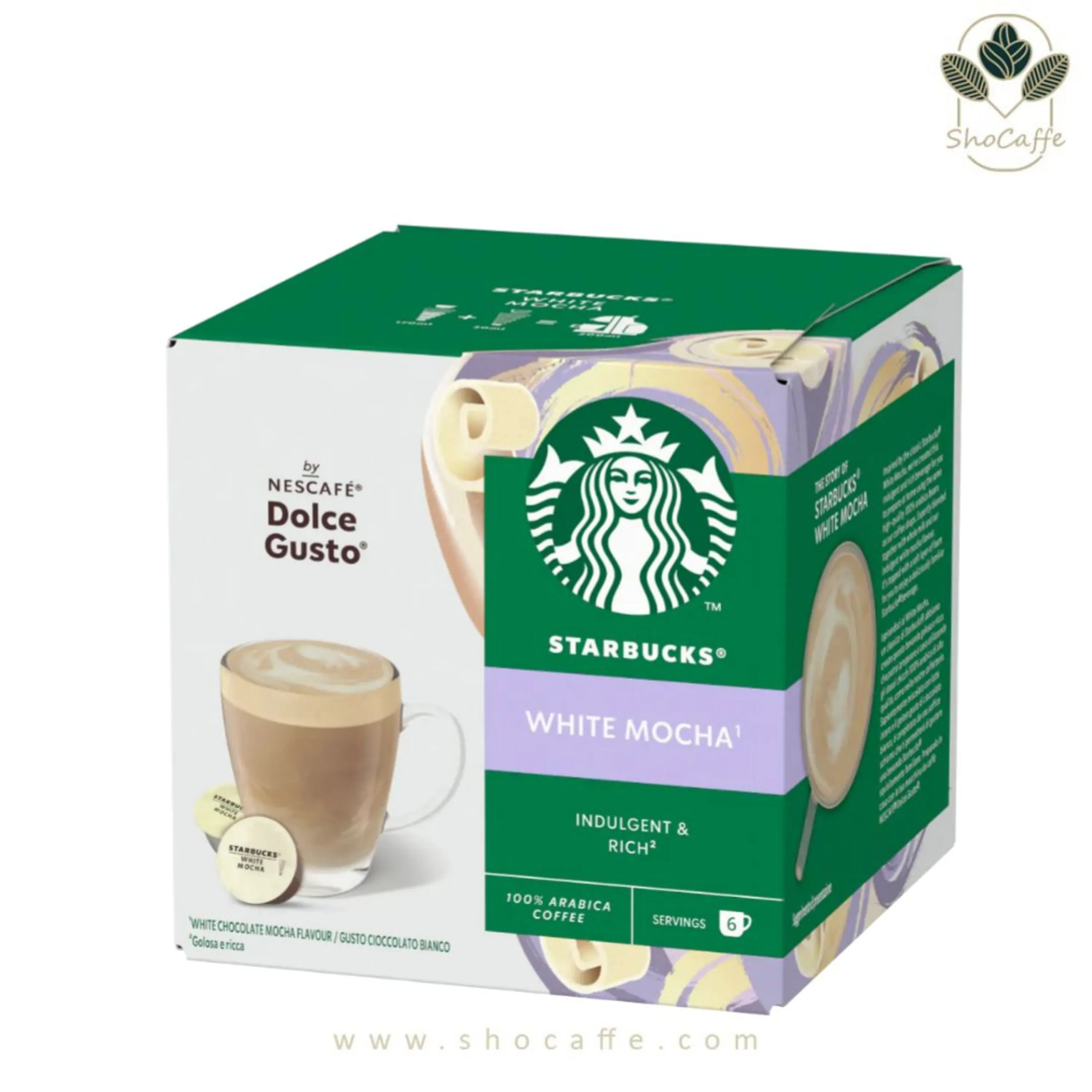 کپسول قهوه دولچه گوستو استارباکس مدل وایت موکا White Mocha